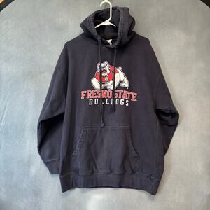 Vintage Fresno State Bulldogs Vintage Hoodie NCAA MJ Apparel XL Navy D1 Athletic